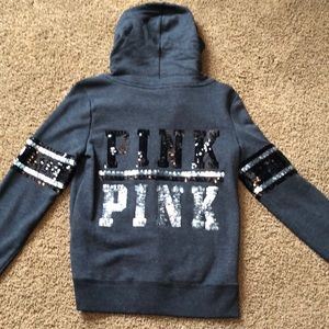 PINK zip up sweatshirt
